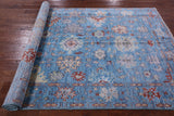 Blue Turkish Oushak Hand Knotted Wool Rug - 5' 2" X 8' 3" - Golden Nile