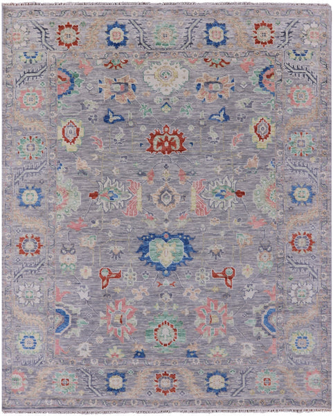 Grey Turkish Oushak Handmade Wool Rug - 8' 4" X 10' 3" - Golden Nile