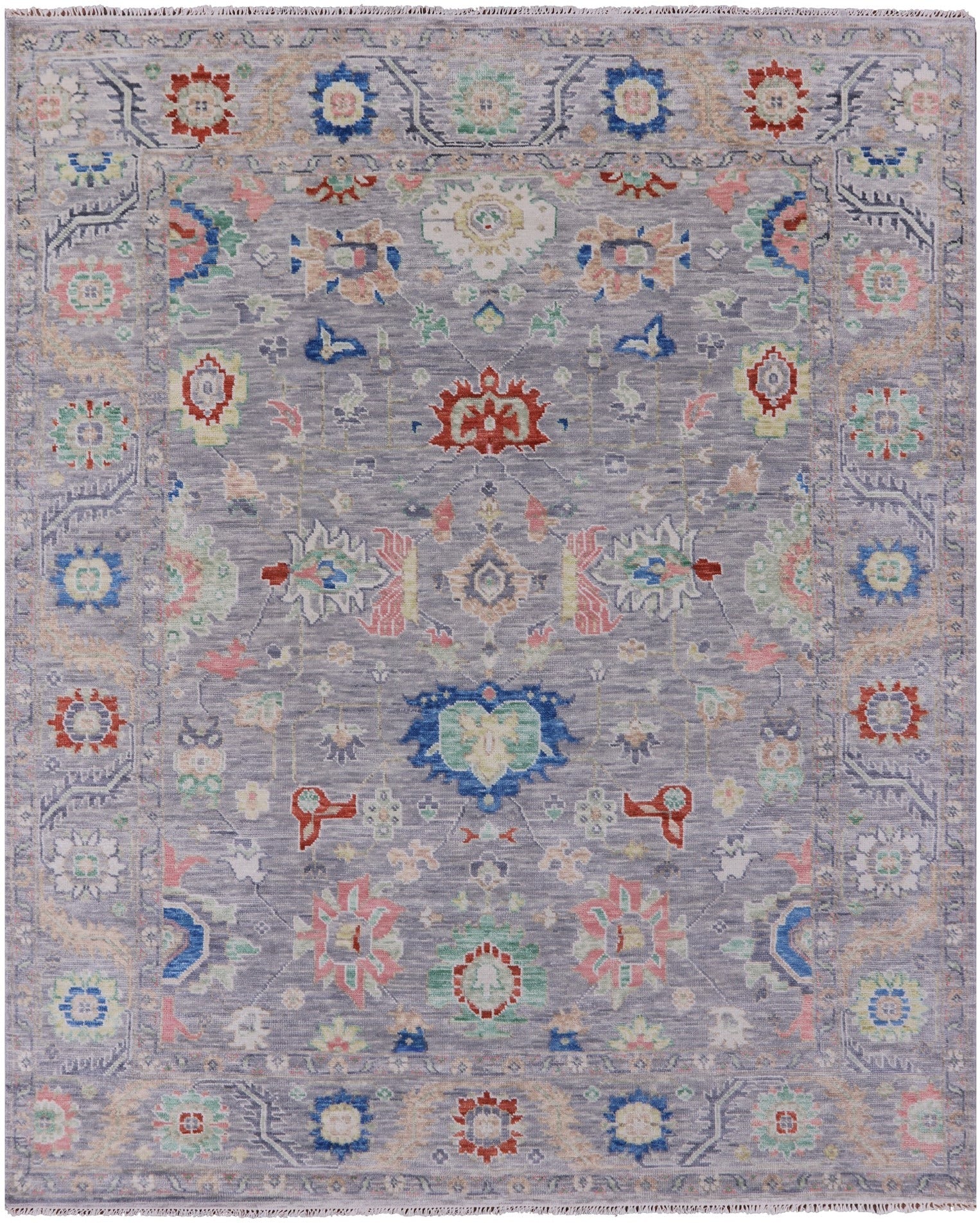 Grey Turkish Oushak Handmade Wool Rug - 8' 4" X 10' 3" - Golden Nile