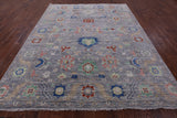 Grey Turkish Oushak Handmade Wool Rug - 8' 4" X 10' 3" - Golden Nile