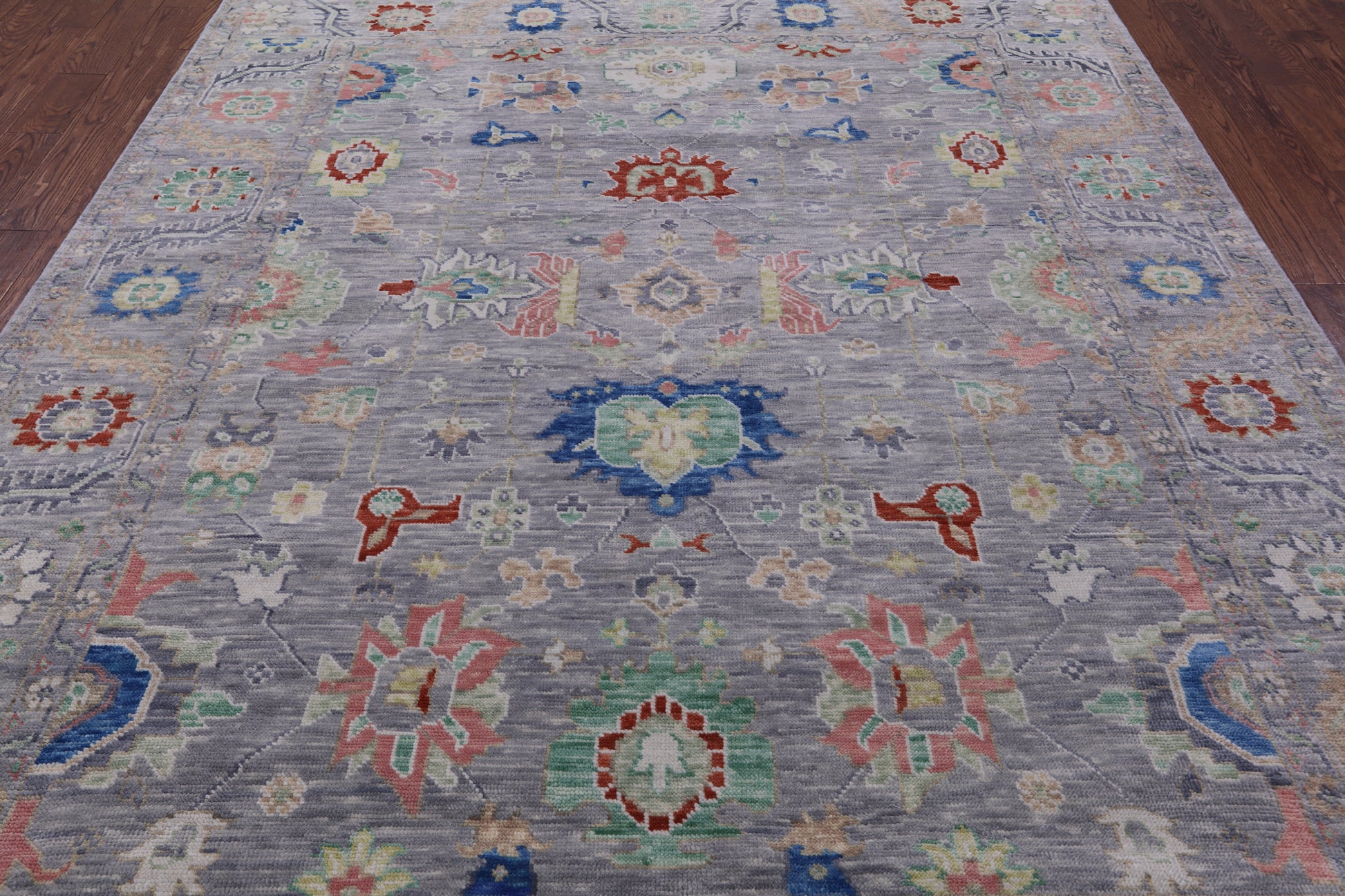 Grey Turkish Oushak Handmade Wool Rug - 8' 4" X 10' 3" - Golden Nile