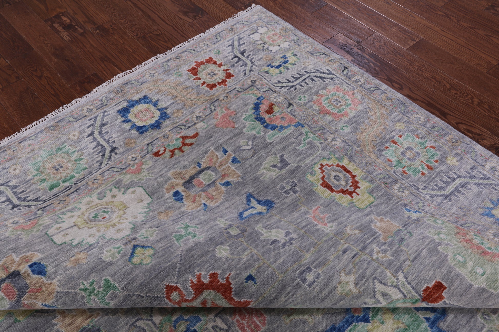 Grey Turkish Oushak Handmade Wool Rug - 8' 4" X 10' 3" - Golden Nile