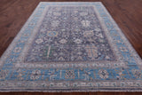 Grey Turkish Oushak Hand Knotted Wool Rug - 9' 0" X 12' 2" - Golden Nile