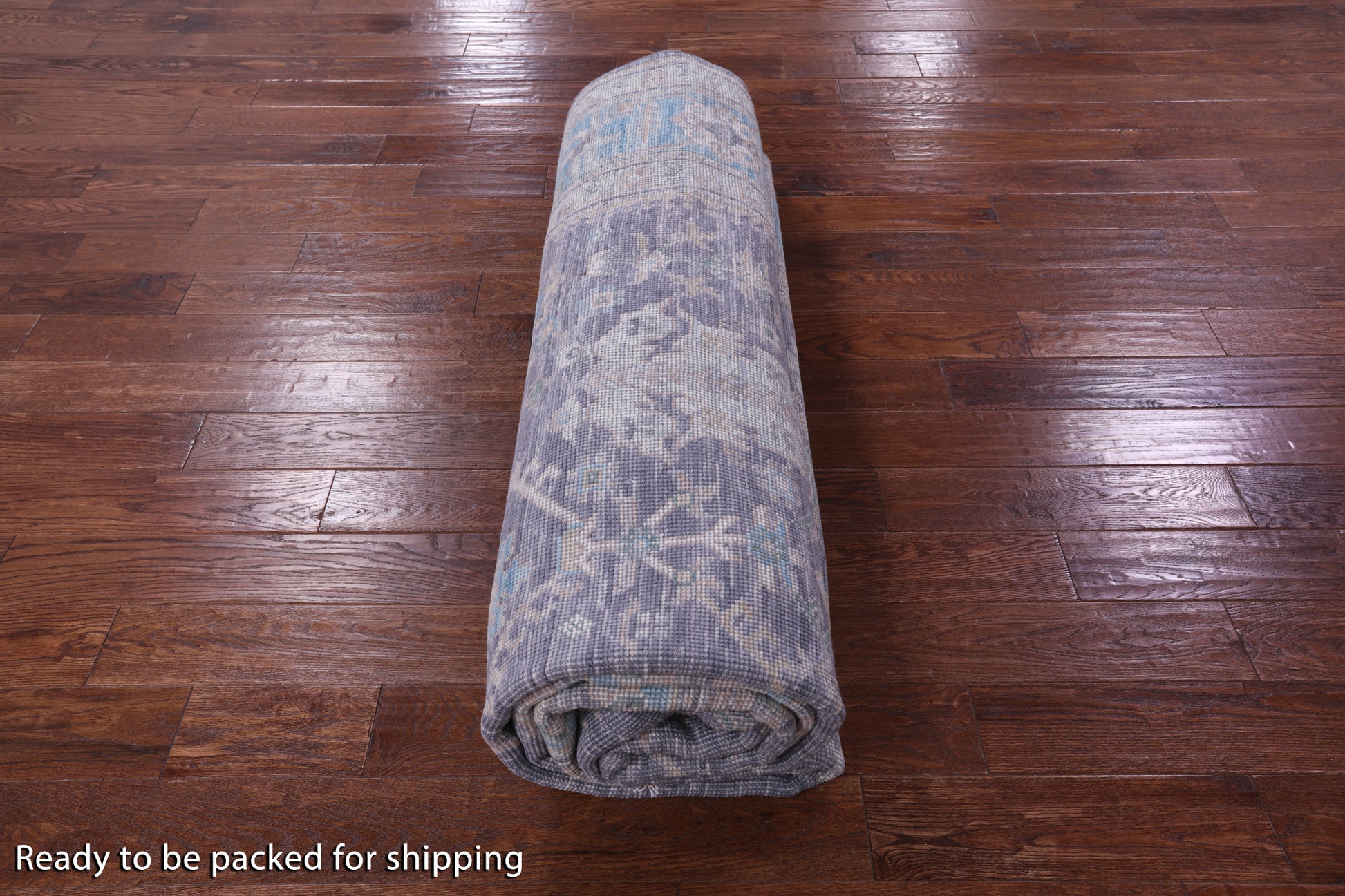 Grey Turkish Oushak Hand Knotted Wool Rug - 9' 0" X 12' 2" - Golden Nile