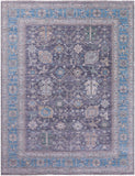 Grey Turkish Oushak Hand Knotted Wool Rug - 9' 0" X 12' 2" - Golden Nile