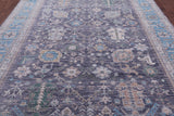 Grey Turkish Oushak Hand Knotted Wool Rug - 9' 0" X 12' 2" - Golden Nile