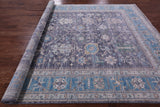 Grey Turkish Oushak Hand Knotted Wool Rug - 9' 0" X 12' 2" - Golden Nile