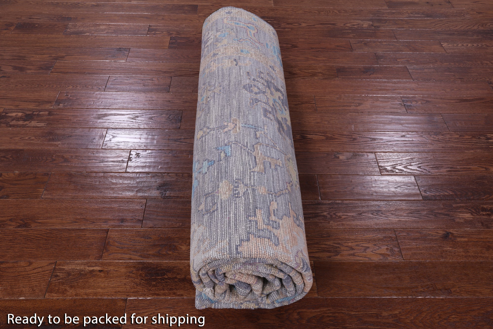 Grey Turkish Oushak Hand Knotted Wool Rug - 9' 2" X 12' 1" - Golden Nile