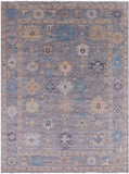 Grey Turkish Oushak Hand Knotted Wool Rug - 9' 2" X 12' 1" - Golden Nile