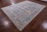 Grey Turkish Oushak Hand Knotted Wool Rug - 9' 2" X 12' 1" - Golden Nile