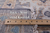 Grey Turkish Oushak Hand Knotted Wool Rug - 9' 2" X 12' 1" - Golden Nile