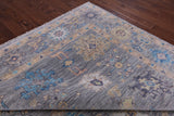 Grey Turkish Oushak Hand Knotted Wool Rug - 9' 2" X 12' 1" - Golden Nile