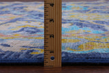 Blue Square Turkish Oushak Hand Knotted Wool Rug - 7' 9" X 8' 1" - Golden Nile