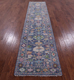 Grey Turkish Oushak Handmade Wool Runner Rug - 2' 9" X 12' 3" - Golden Nile