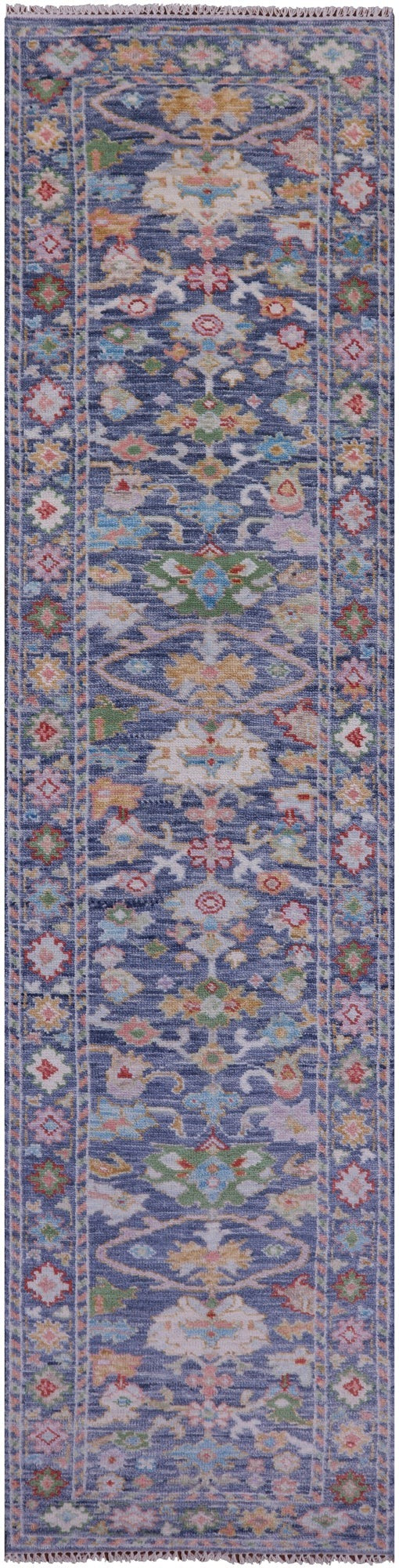 Grey Turkish Oushak Handmade Wool Runner Rug - 2' 9" X 12' 3" - Golden Nile
