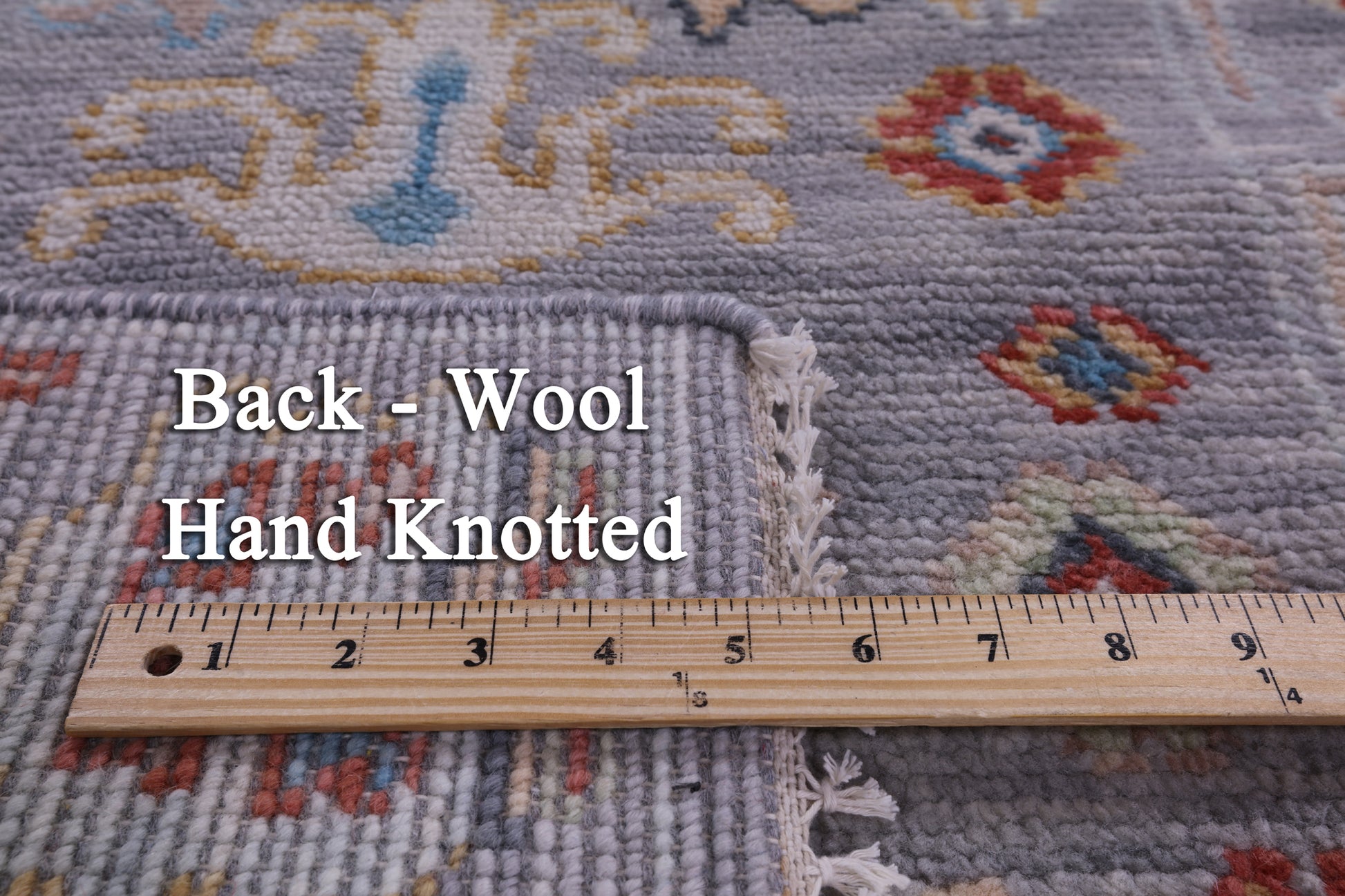 Grey Turkish Oushak Handmade Wool Runner Rug - 2' 7" X 12' 1" - Golden Nile