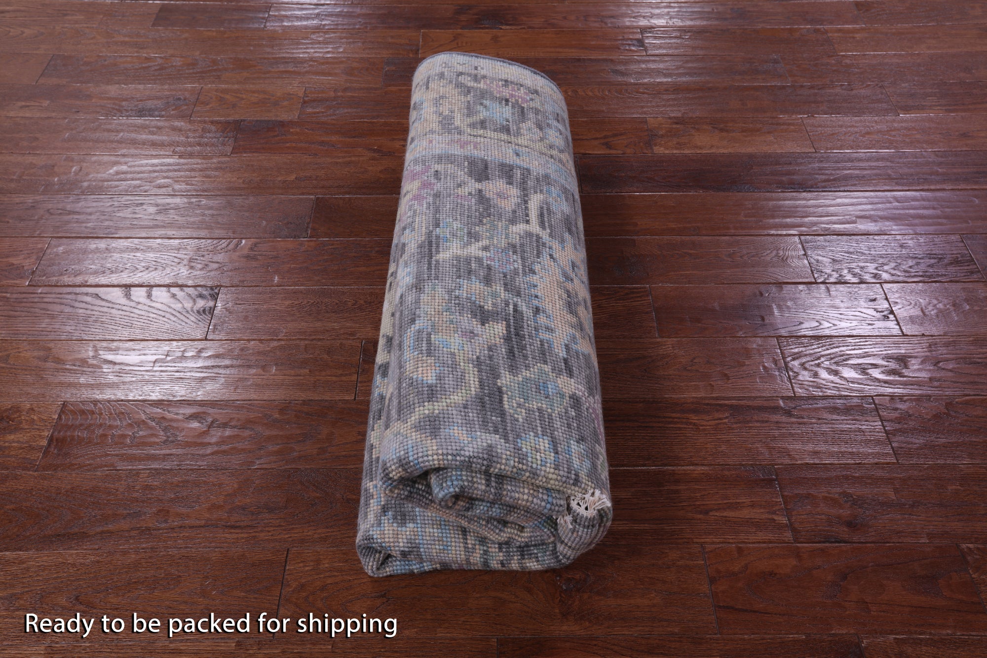 Grey Square Turkish Oushak Hand Knotted Wool Rug - 6' 0" X 6' 3" - Golden Nile