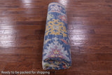 Blue Turkish Oushak Hand Knotted Wool Rug - 7' 11" X 9' 11" - Golden Nile