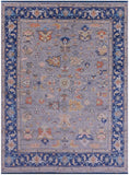 Grey Turkish Oushak Hand Knotted Wool Rug - 7' 11" X 10' 10" - Golden Nile