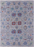 Grey Turkish Oushak Hand Knotted Wool Rug - 9' 10" X 13' 9" - Golden Nile