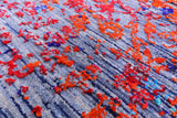 Abstract Modern Hand Knotted Wool & Silk Rug - 9' 1" X 12' 3" - Golden Nile