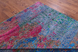 Abstract Contemporary Handmade Wool & Silk Rug - 8' 10" X 11' 11" - Golden Nile
