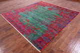 Persian Hand Knotted Wool & Silk Rug - 8' 0" X 8' 7" - Golden Nile