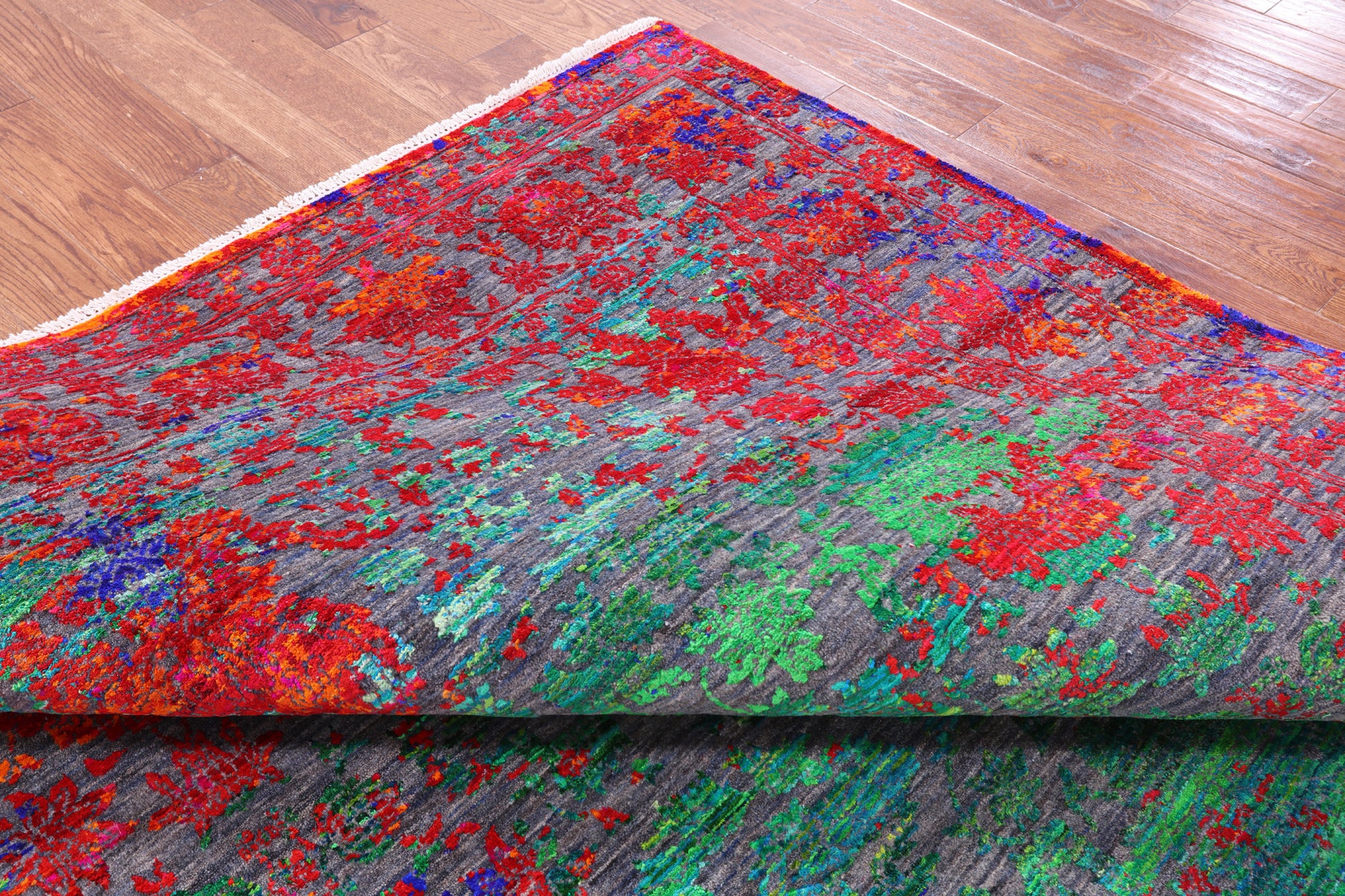 Persian Hand Knotted Wool & Silk Rug - 8' 0" X 8' 7" - Golden Nile