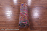 Abstract Modern Hand Knotted Wool & Silk Rug - 8' 10" X 12' 5" - Golden Nile