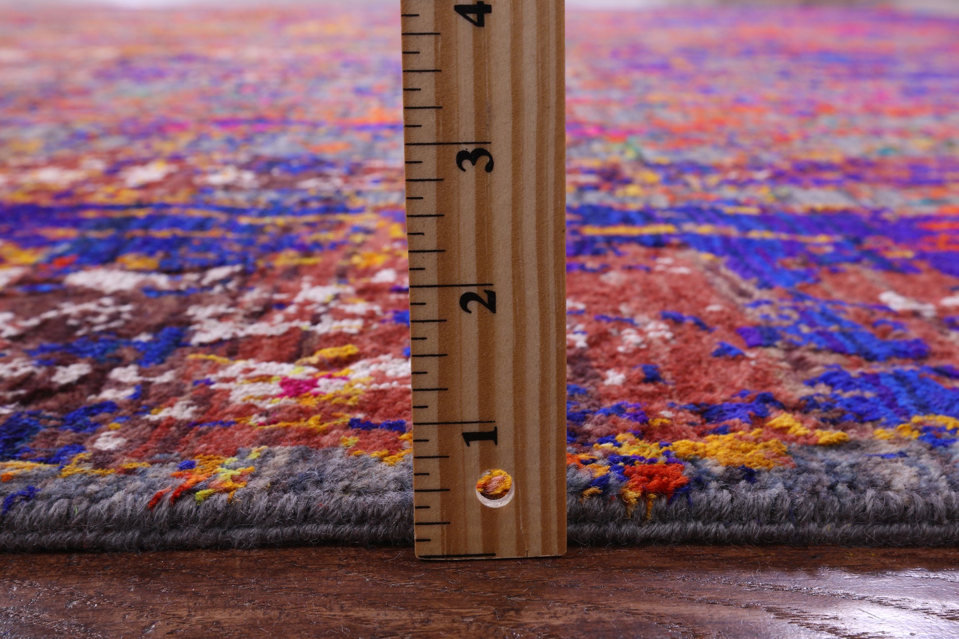 Abstract Modern Hand Knotted Wool & Silk Rug - 8' 10" X 12' 5" - Golden Nile