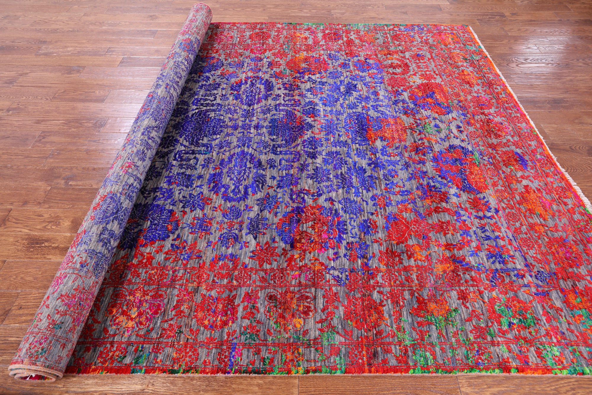 Persian Hand Knotted Wool & Silk Rug - 8' 0" X 10' 3" - Golden Nile