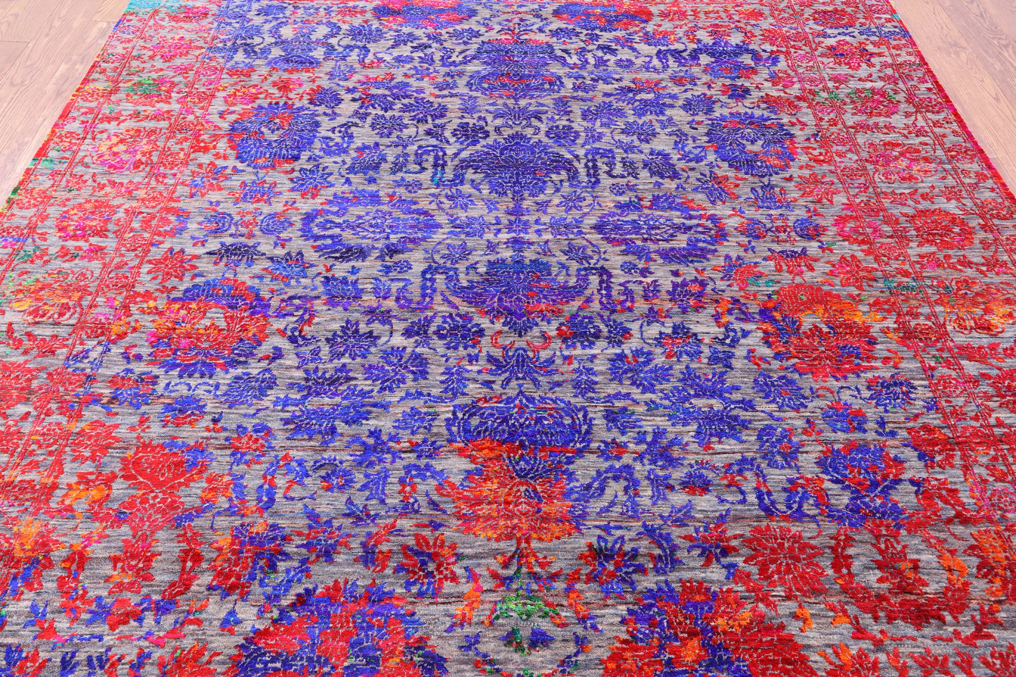 Persian Hand Knotted Wool & Silk Rug - 8' 0" X 10' 3" - Golden Nile