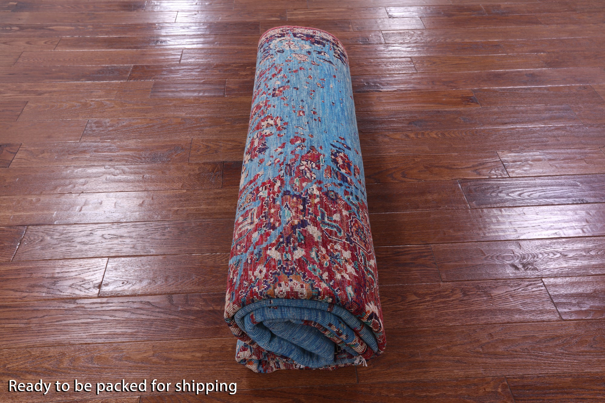 Persian Fine Serapi Hand Knotted Wool & Silk Rug - 8' 1" X 10' 2" - Golden Nile