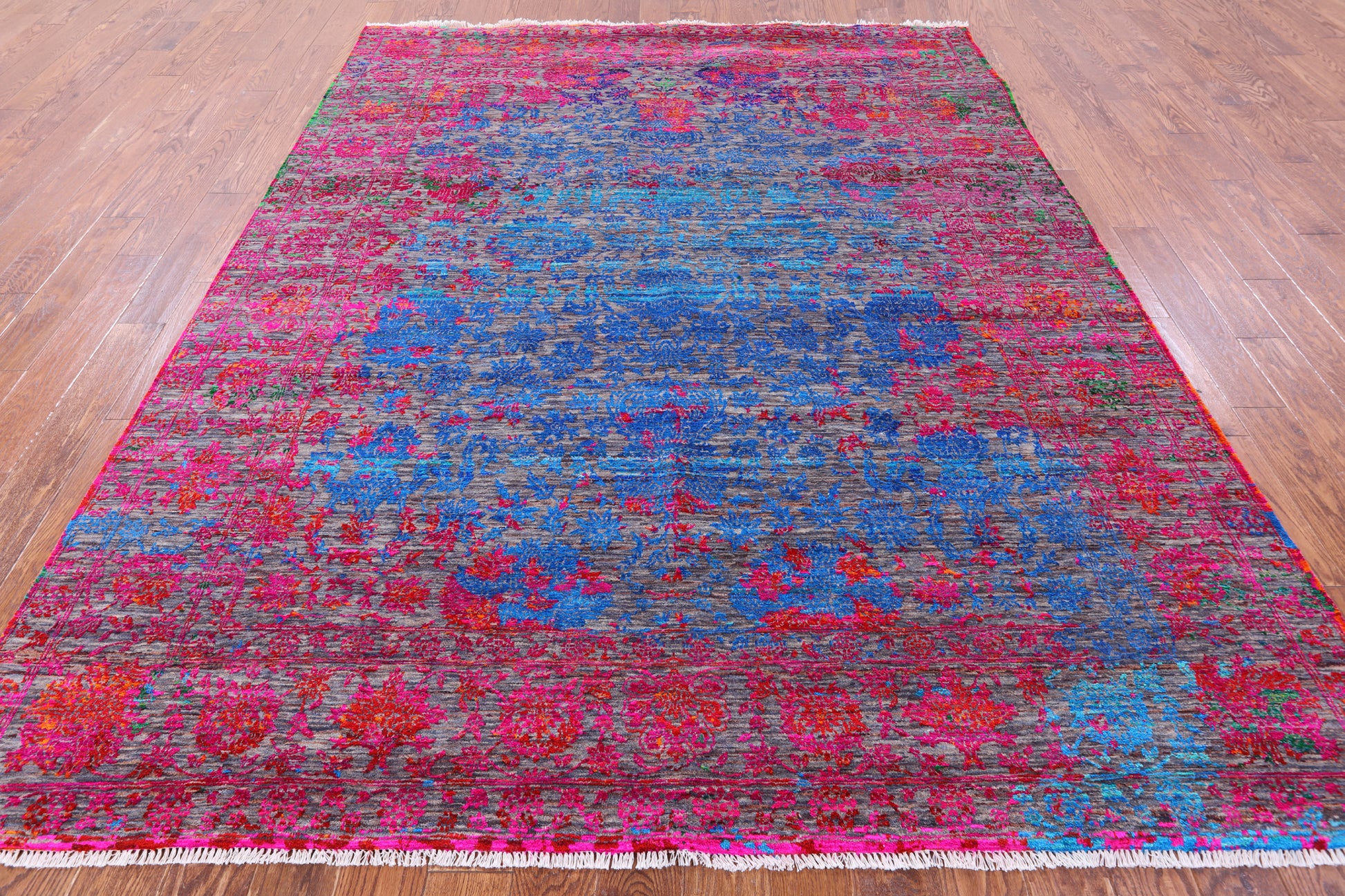 Persian Hand Knotted Wool & Silk Rug - 8' 0" X 10' 3" - Golden Nile