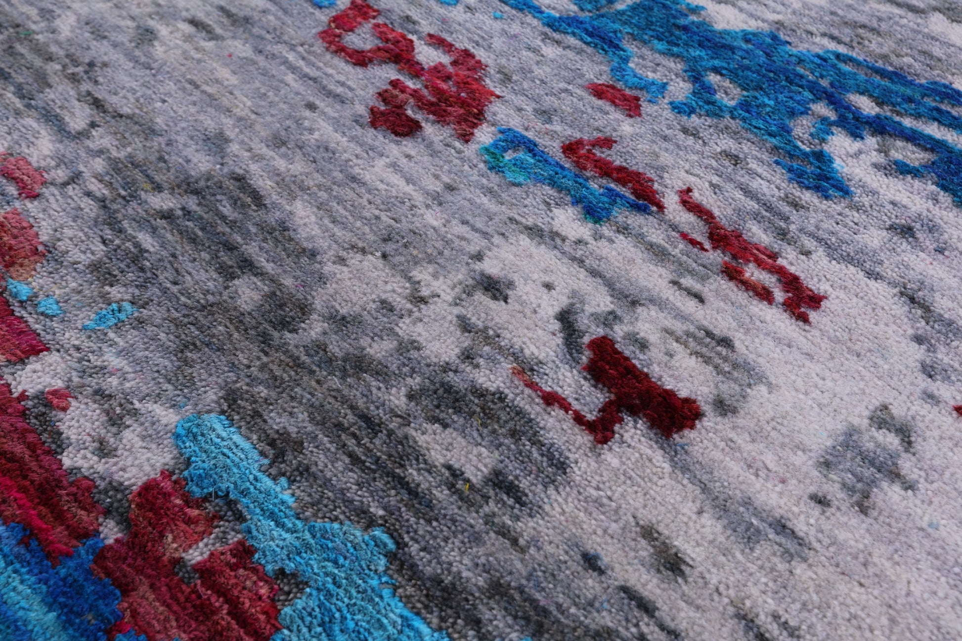 Abstract Modern Wool & Silk Hand Knotted Area Rug - 8' 1" X 10' 0" - Golden Nile