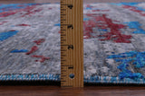 Abstract Modern Wool & Silk Hand Knotted Area Rug - 8' 1" X 10' 0" - Golden Nile
