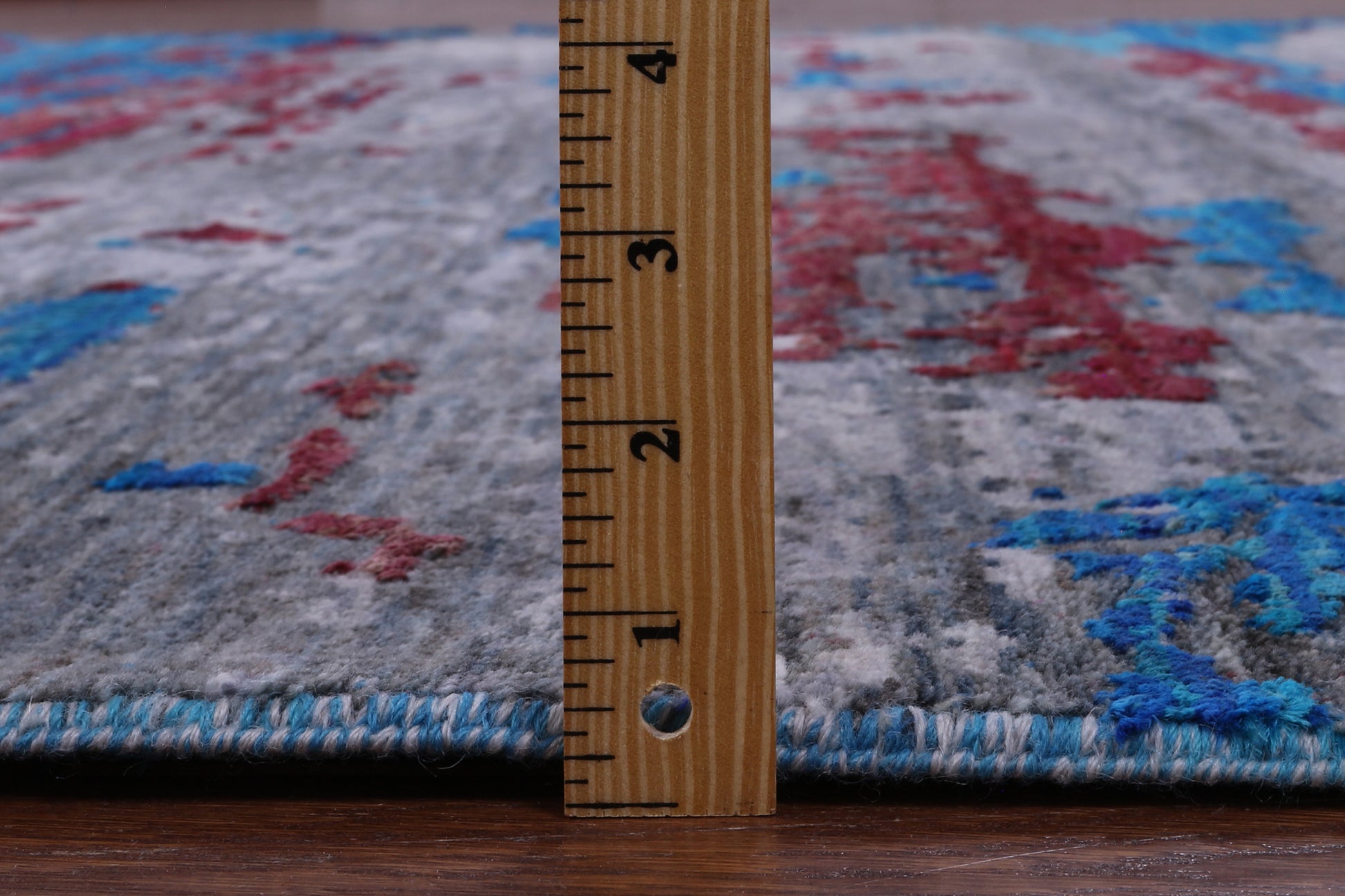 Abstract Modern Wool & Silk Hand Knotted Area Rug - 8' 1" X 10' 0" - Golden Nile