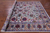 Grey Persian Hand Knotted Wool & Silk Rug - 8' 2" X 10' 1" - Golden Nile