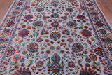 Grey Persian Hand Knotted Wool & Silk Rug - 8' 2" X 10' 1" - Golden Nile