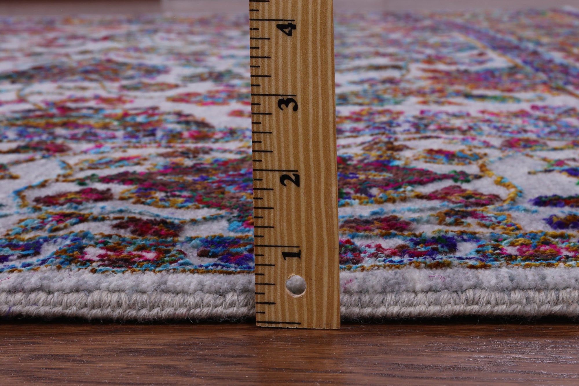 Grey Persian Hand Knotted Wool & Silk Rug - 8' 2" X 10' 1" - Golden Nile