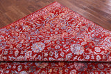 Red Persian Hand Knotted Wool & Silk Rug - 9' 0" X 12' 2" - Golden Nile