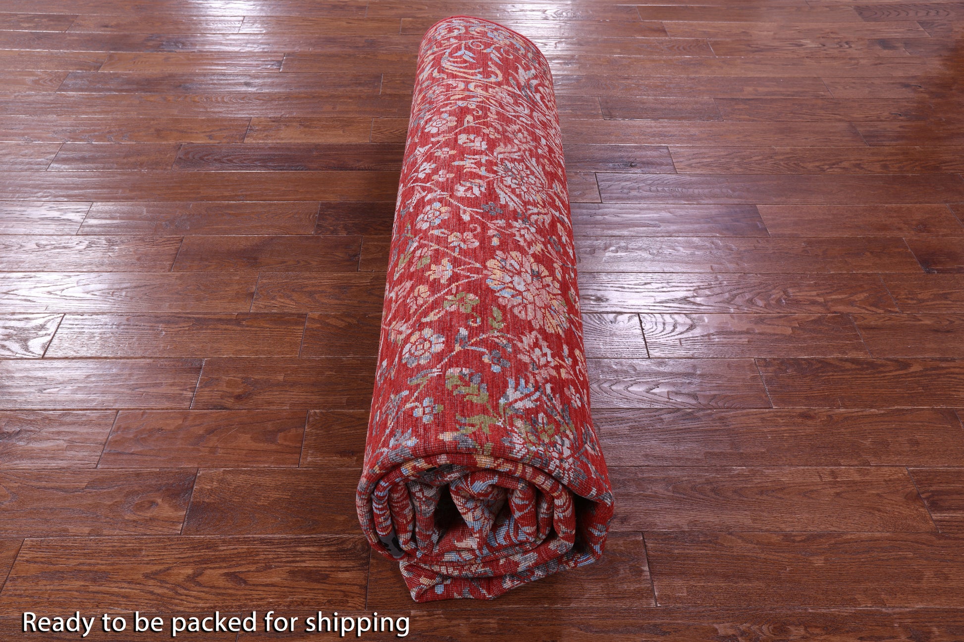 Red Persian Hand Knotted Wool & Silk Rug - 9' 0" X 12' 2" - Golden Nile