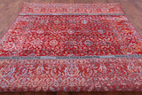 Red Persian Hand Knotted Wool & Silk Rug - 9' 0" X 12' 2" - Golden Nile