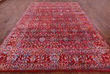 Red Persian Hand Knotted Wool & Silk Rug - 9' 0" X 12' 2" - Golden Nile