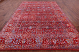 Red Persian Hand Knotted Wool & Silk Rug - 9' 0" X 12' 2" - Golden Nile