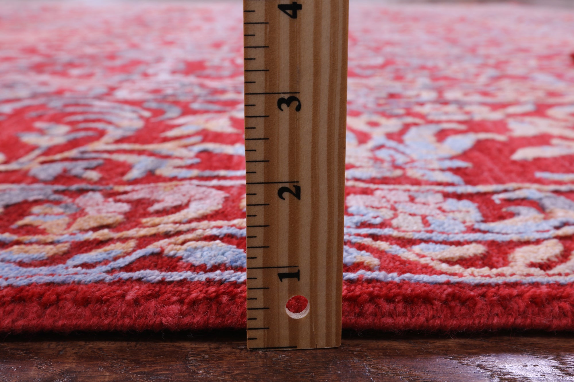 Red Persian Hand Knotted Wool & Silk Rug - 9' 0" X 12' 2" - Golden Nile