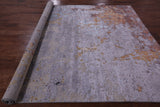 Abstract Modern Handmade Wool & Silk Rug - 8' 0" X 10' 2" - Golden Nile