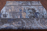 Contemporary Hand Knotted Wool & Silk Rug - 8' 11" X 12' 1" - Golden Nile