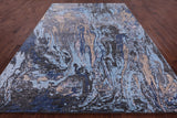 Contemporary Hand Knotted Wool & Silk Rug - 8' 11" X 12' 1" - Golden Nile