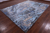 Contemporary Hand Knotted Wool & Silk Rug - 8' 11" X 12' 1" - Golden Nile